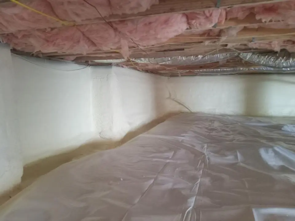Crawl space encapsulation with closed-cell spray foam for Attic Insulation in Northfield